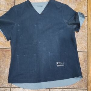 Figs Reversible Short Sleeve Scrub Top Womens XL